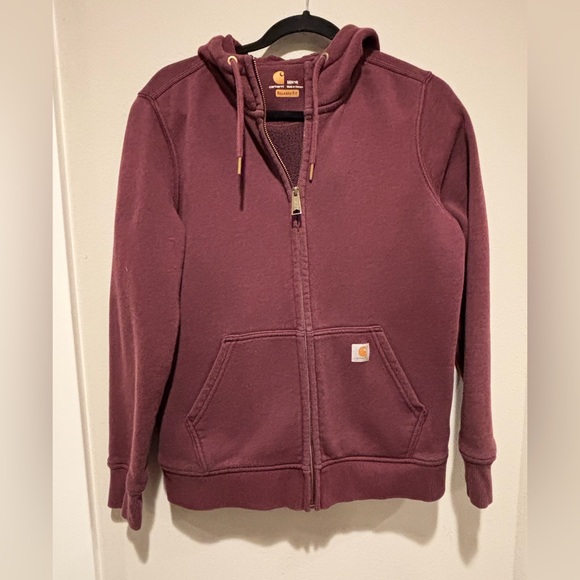 Carhartt Tops - Carhartt Burgundy Hoodie with Logo